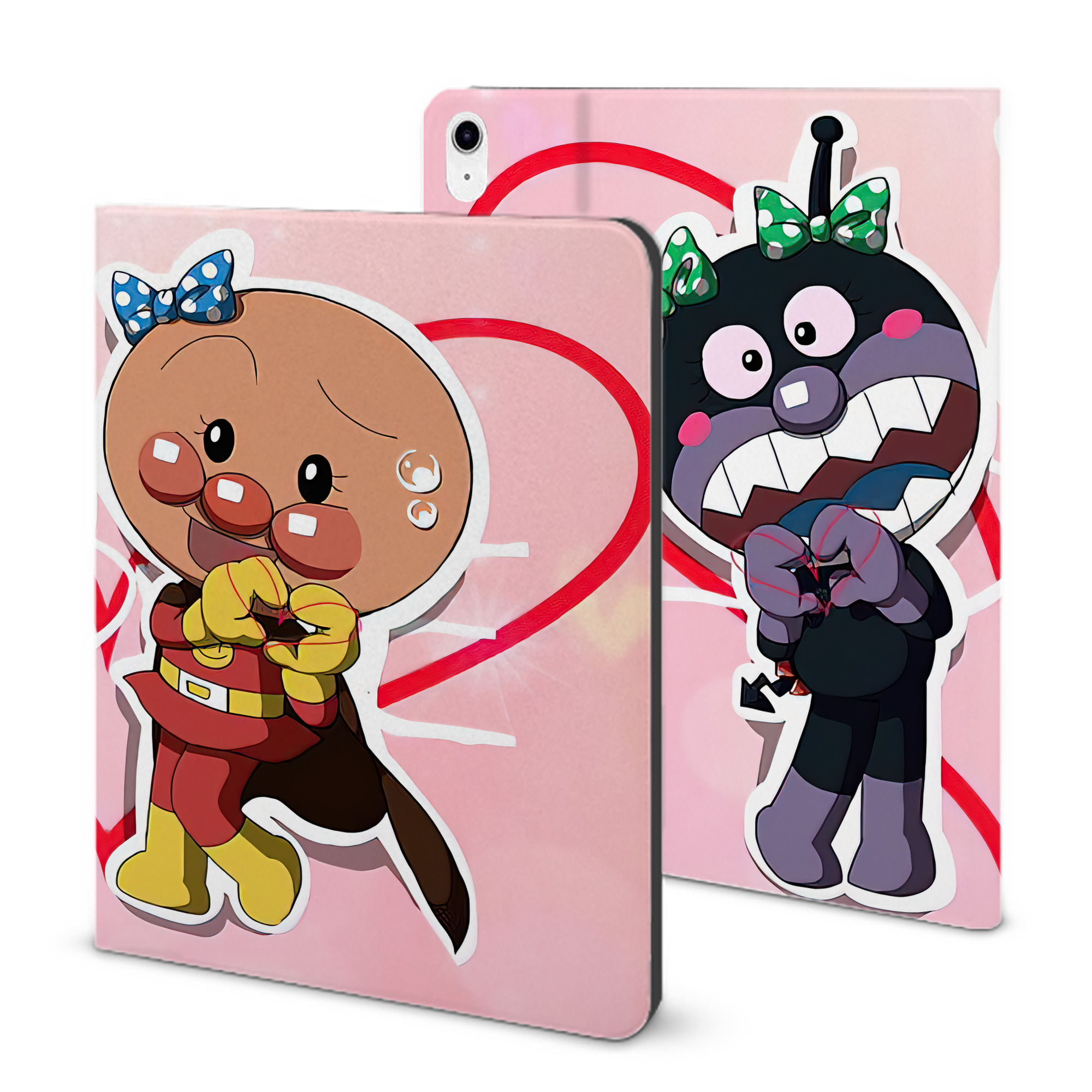 （画像用） アンパンマン Anpanman IPad ケース ブック型 PUレザー TPU 耐衝撃 軽量 薄型 ペン収納なし 全面保護 IPad 各モデル対応